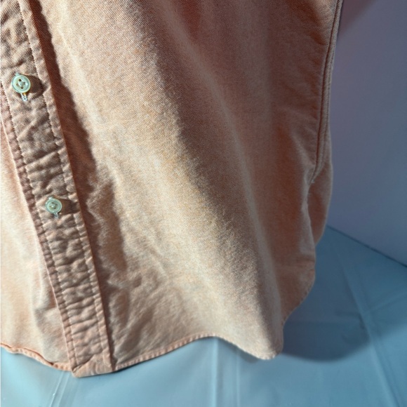 Ralph Lauren Men's Peach Button Short Sleeve Shirt Size Medium Slim Fit - Picture 5 of 12